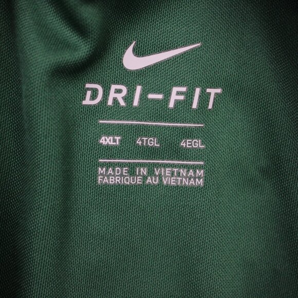 Nike Polo Shirt Mens 4XLT XXXXL-Tall Green Dri-Fit 100% Polyester Short Sleeve - Picture 7 of 13